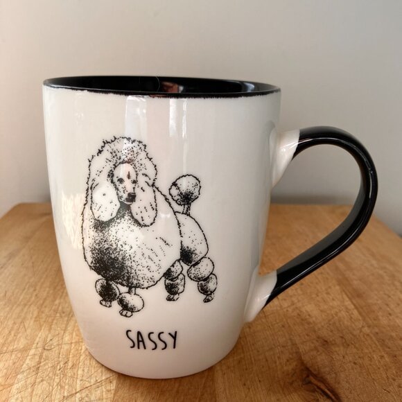 Winifred & Lily French Poodle Mug 'Sassy' with Vintage French Poodle Figurine - Picture 2 of 7